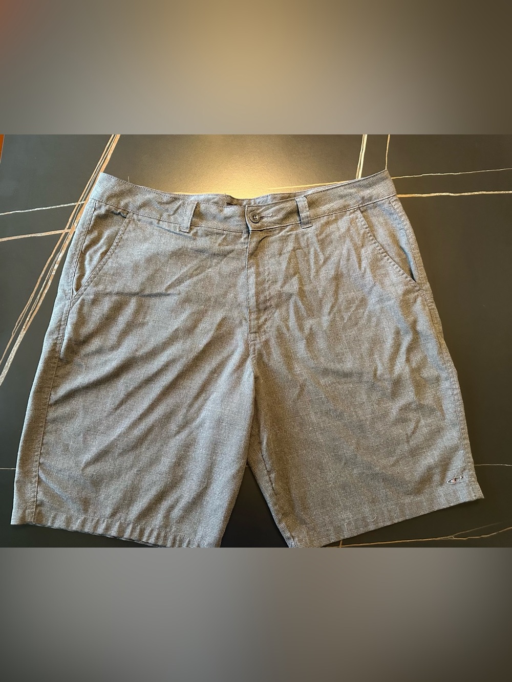 O'Neill Men's dark grey Chino Shorts with Striped Waist Trim